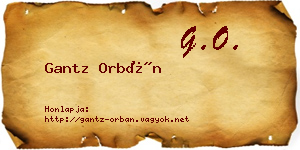Gantz Orbán névjegykártya